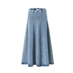 AP SS26 Panel Pleated Washed Denim Skirts Teen Girls Women Fashion Cotton Jeans Skirts Clothing
