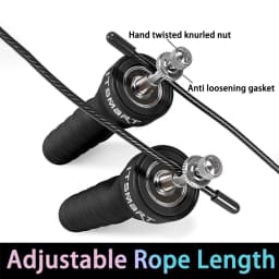 Adjustable Steel Wire Skipping Rope Set with Sports Carbon Steel Bearings for Fitness Physical Training