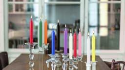 24 Pieces of 4-Inch Colored Stick Candles, Drip-Free, Smokeless, Unscented, Household Dinner Candles, Hand-Poured, High-Quality, Suitable for Churches, Homes, Weddings, Parties, Seasonal Celebrations, Emergencies, and Home Decoration, Perfect for Thanksgiving, Valentine's Day, Father's Day, Mother's Day, Teacher's Day