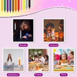 24 Pieces of 4-Inch Colored Stick Candles, Drip-Free, Smokeless, Unscented, Household Dinner Candles, Hand-Poured, High-Quality, Suitable for Churches, Homes, Weddings, Parties, Seasonal Celebrations, Emergencies, and Home Decoration, Perfect for Thanksgiving, Valentine's Day, Father's Day, Mother's Day, Teacher's Day
