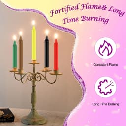 24 Pieces of 4-Inch Colored Stick Candles, Drip-Free, Smokeless, Unscented, Household Dinner Candles, Hand-Poured, High-Quality, Suitable for Churches, Homes, Weddings, Parties, Seasonal Celebrations, Emergencies, and Home Decoration, Perfect for Thanksgiving, Valentine's Day, Father's Day, Mother's Day, Teacher's Day
