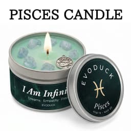 12 Zodiac Candles Set Astrology Scented Soy Candles with Healing Crystal Gemstones 3oz Tin Affirmation Meditation Gift for Women