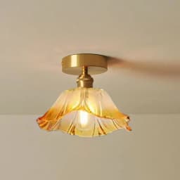 Vintage Pendant Lights Flower Glass Hanging Lamps Home Decoration Lighting Living Room Bedroom Bedside Light Fixture Indoor Shop