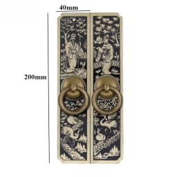 Antique Brass Cabinet Handles Carved Floral Drawer Pulls Vintage Dresser Knobs for Furniture Restoration and Farmhouse Decor