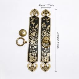 Antique Brass Cabinet Handles Carved Floral Drawer Pulls Vintage Dresser Knobs for Furniture Restoration and Farmhouse Decor
