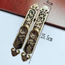 Antique Brass Cabinet Handles Carved Floral Drawer Pulls Vintage Dresser Knobs for Furniture Restoration and Farmhouse Decor