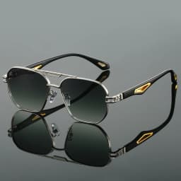 KAMMPT Vintage Square Sunglasses Men New Classic Double Bridge Gradient Shades Trendy Retro Brand Designer Outdoor Sun Glasses