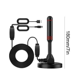Portable HD TV Antenna Digital HD Aerial 30DBI HD Digital TV Antenna with Amplifier DVB-T2 Quick Response Indoor Outdoor Antenna