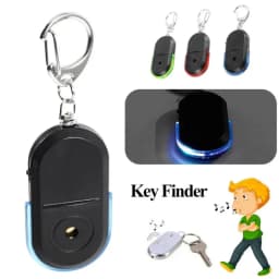 Portable Sensing Car Key Finder with Light Anti-Lost Key Finder Smart Find Locator Keychain Whistle Beep Sound Control LED Torch