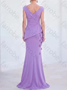 Customized Mermaid V-Neck Cap Sleeves Ruched Mother of The Bride Dresses Elegant Evening Dress Sexy High Quality Prom Party Gown