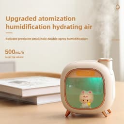 Cartoon Dolls Ultrasonic Air Humidifier 500ML Large Capacity Aroma Essential Oil Diffuser USB Colourful Breathing Night Lights