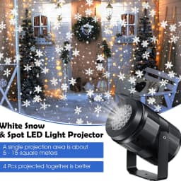 LED USB Snowflake Projector Holiday Lights Christmas Projection Stage Lamp Snow Spotlight for Navidad New Year 2027 Party Decor