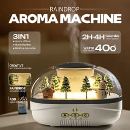 Simulated Snowpile Air Humidifier, Snowman Aroma Diffuser, Home Decoration, Creative Snow Landscape.Ideal for Bedroom, Office,Yo