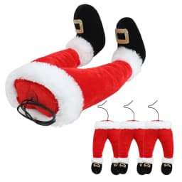 Santa Claus Elf Legs Doll Christmas Tree Decoration Home Fireplace Hanging Ornament Xmas Tree Picks New Year Party Supplies Gift