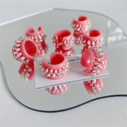 Punk Funny Colorful Acrylic Teeth Rings For Women Hip Hop Cartoon Teeth Mouth Ring Geometric Resin Ring Party Jewelry