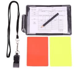 Football Whistle Referee Football Card Set With Pen Notebook Wallet Set Training Fair Play Toss Professional Sports Equipment