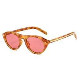 vintage Small Round Cat Eye Sunglasses for Women New Fashion Rivet sexy Black Leopard Sun Glasses Ladies Trendy Outdoor Shades
