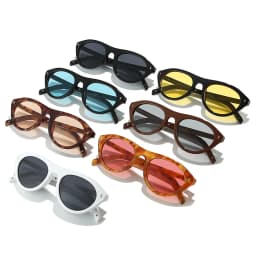 vintage Small Round Cat Eye Sunglasses for Women New Fashion Rivet sexy Black Leopard Sun Glasses Ladies Trendy Outdoor Shades