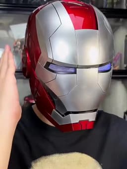 New In Stock Marvel Avengers 1/1 Iron Man Mk5 Helmet Wearable Automatic Voice-Activated Electric Open And Close Series Toy Gift