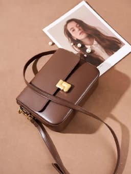 100% Genuine Leather Women Crossbody Bag Fashion Small Square Bag High Quality Cowhide Women's Commuter Shoulder Bag