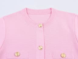 2025 Spring And Summer New Women's Short Sleeved Simple Fashion Style Knitted Cardigan Coat