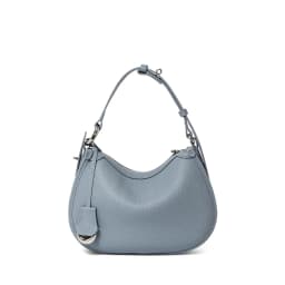 The First Layer of Cowhide Underarm Shoulder Bag 2026 New Niche Design Minimalist Blue Fashion Soft Leather Hand Saddle Bag