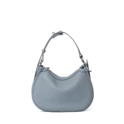 The First Layer of Cowhide Underarm Shoulder Bag 2026 New Niche Design Minimalist Blue Fashion Soft Leather Hand Saddle Bag