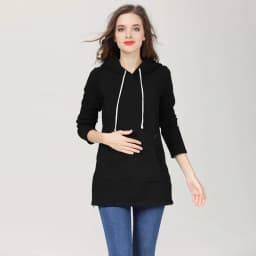 Autumn Winter Maternity Clothes Breastfeeding Tops Nursing Hoodies Thickened Warming Long Sleeve Pregnant Women Hoodie Sweater