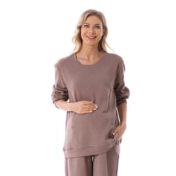 Plus Size Pregnant Women Sweatshirt Long Sleeve Spring Autumn Breastfeeding Clothes Blouse Maternity Clothes Pullover Hoodies