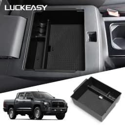 LUCKEASY for Mitsubishi Triton 2024 2025 Car Storage Box Interior Accessories Center Console Armrest Storage Case Tidying Tray
