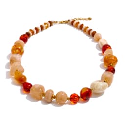 Yhpup Waterproof Acrylic Resin Beads Chain Handmade Necklace Bracelet Set Stainless Steel Distinctive Arrivals Jewelry