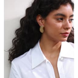 Yhpup New Resin Geometric Stud Earrings for Women 18K Golden Plated Stainless Steel Fashion Daily Jewelry Brown Green Beige
