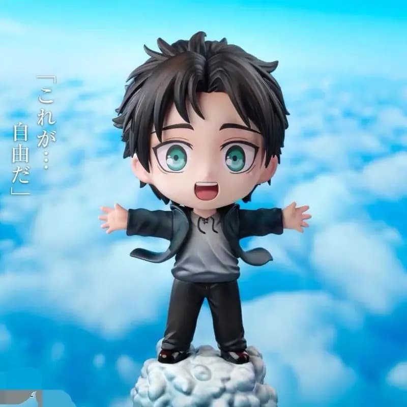 Chibi Eren Yeager Attack On Titan Anime Figure Gk Model High Quality Desktop Ornament Trendy Toy Gift For Adult Anime Collector