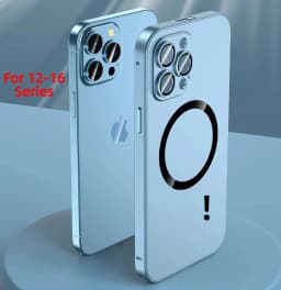 Luxurious Aluminium Magnetic Phone Case For iPhone 13 14 15 16 17 18 Pro Max Plus 17 Air Lens Glass Protective Metal Phone Cover