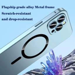 Luxurious Aluminium Magnetic Phone Case For iPhone 13 14 15 16 17 18 Pro Max Plus 17 Air Lens Glass Protective Metal Phone Cover