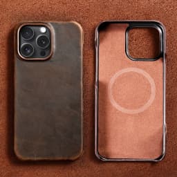 for Magsafe Case for iPhone 15 16 17 18 Pro Max Air Retro Luxury Full Grain Cowhide Genuine Oiled PULL-UP Leather Magnetic Cover
