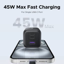 【EU Plug】UGREEN 45W/30W/25W/20W GaN Charger PD3.0 PPS QC3.0 USB C Fast Charger For iPhone 16 15 14 Pro Max Samsung S25 iPad Air