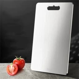 JUSTINLAU Stainless Steel Thickened Cutting Board Antibacterial Mildew-proof Kneading Dough Board Fruit Vegetable Cutting Board