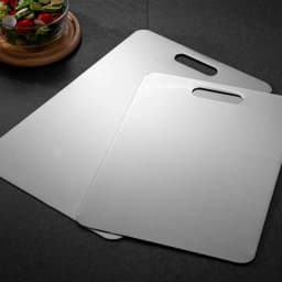 JUSTINLAU Stainless Steel Thickened Cutting Board Antibacterial Mildew-proof Kneading Dough Board Fruit Vegetable Cutting Board