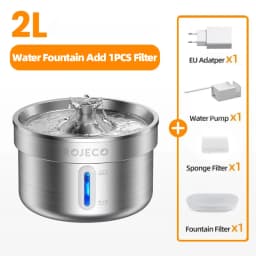 ROJECO Stainless Steel Pet Drinking Fountain Smart Pet Water Dispenser Automatic Cat Water Fountain for Dog Cat Drinking Supply