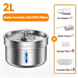ROJECO Stainless Steel Pet Drinking Fountain Smart Pet Water Dispenser Automatic Cat Water Fountain for Dog Cat Drinking Supply