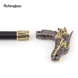 Black Golden Dragon Head Fashion Walking Stick Decorative Stick Cospaly Vintage Party Fashionable Walking Cane Crosier 93cm