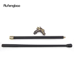 Black Golden Dragon Head Fashion Walking Stick Decorative Stick Cospaly Vintage Party Fashionable Walking Cane Crosier 93cm