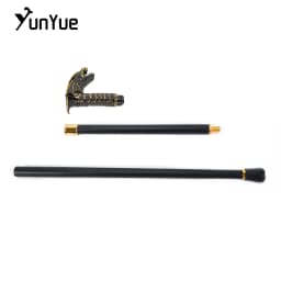 Vintage Black Gold Dragon Walking Cane Gentleman Collections Elegant Walking Stick Cosplay Photography Film Props Crutch 93CM