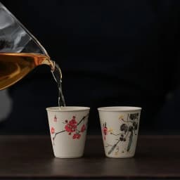 INS New Coarse Ceramic Teacup Chinese High Price Teacup Exquisite Ancient Teacup Personalized Eight Gift Box Set