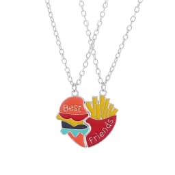 Fashion Best Friends Honey Love Couple Pendant Necklace 2 Pcs/ Set Chain Choke Broken Heart BFF Good Friendship Jewelry Gift