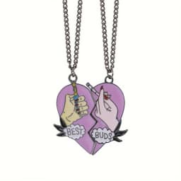 Fashion Best Friends Honey Love Couple Pendant Necklace 2 Pcs/ Set Chain Choke Broken Heart BFF Good Friendship Jewelry Gift