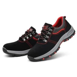 Women's Steel Toe Safety Boots Ankle Survival Anti-smashing Mid-plate Blue Safety Shoes for Protection