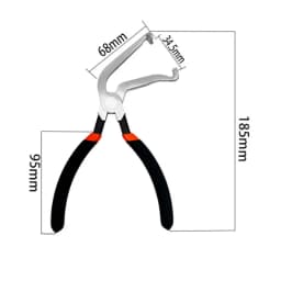 8" 60-Degree Electrical Disconnect Pliers For Automotive Connectors & Sensors - Angled Wire Plug Removal Tool