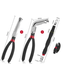 8" 60-Degree Electrical Disconnect Pliers For Automotive Connectors & Sensors - Angled Wire Plug Removal Tool